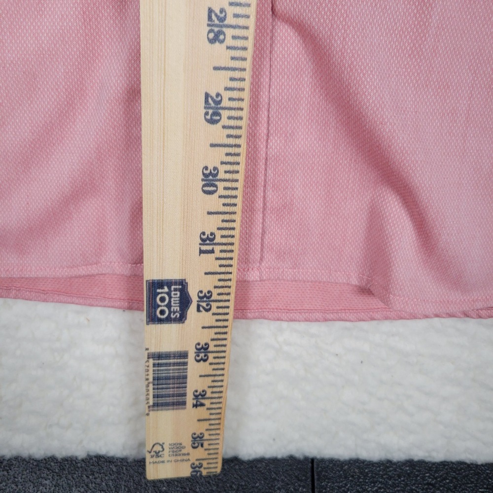 Roundtree & Yorke TravelSmart Shirt Mens XXL Pink Long Sleeve Texture Pocket - Picture 4 of 12
